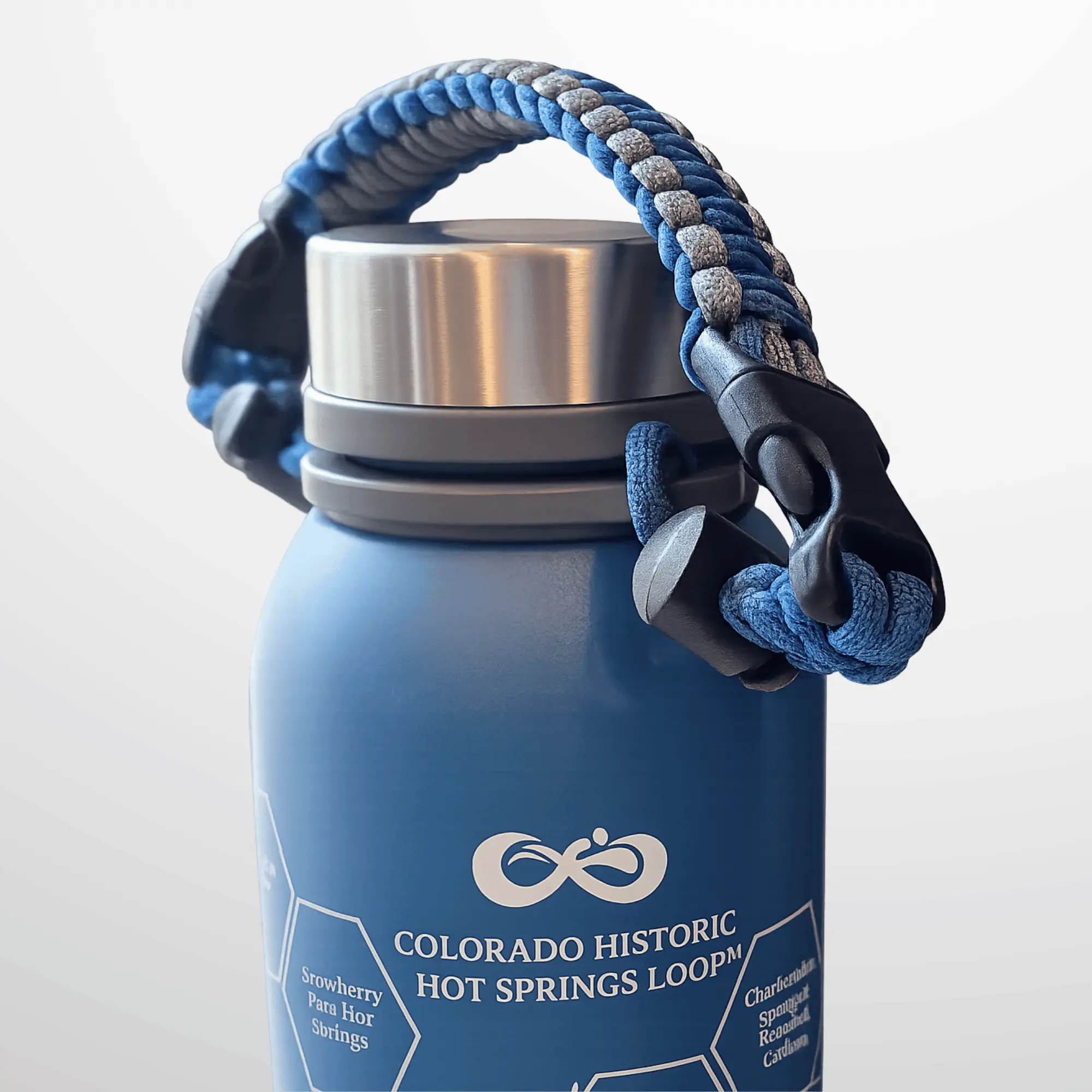 Colorado Historic Hot Springs Loop 32 oz Insulated Water Bottle with Collectible Hot Springs Sticker Set - Image 3