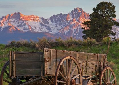 Historic wagon in Ridgway