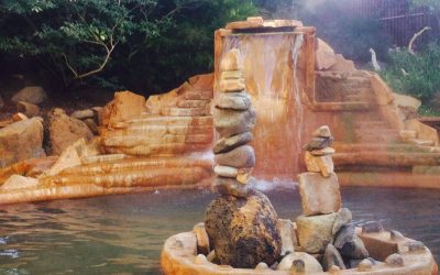 Natural surroundings of hot springs pools